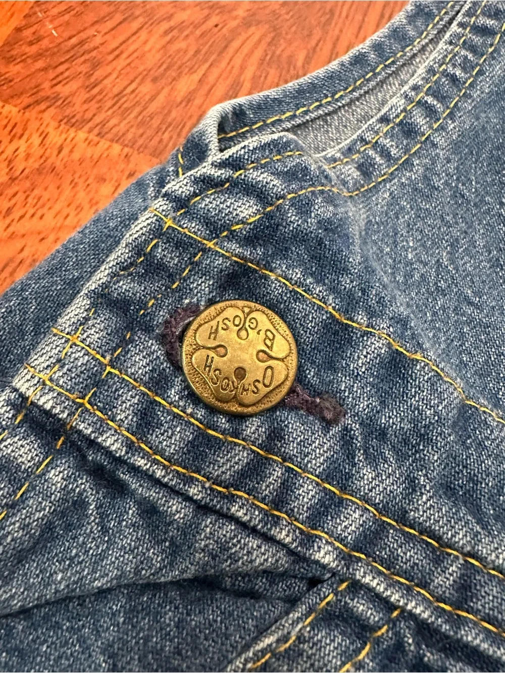 OshKosh B'gosh vintage 90s Blue Denim Kids Overalls size 18 M